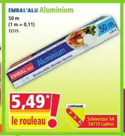 Norma EMBAL'ALU Aluminium offre