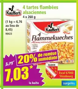 Norma KAUFFER'S 4 tartes flambées Alsaciennes offre