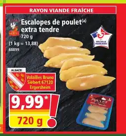 Norma Escalopes de poulet extra tendre offre