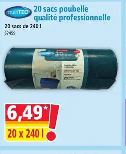 Norma MULTITEC 20 sacs poubelle qualité professionnelle offre