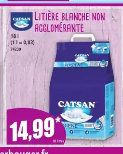 Norma CATSAN Litiere blanche non agglomérante offre