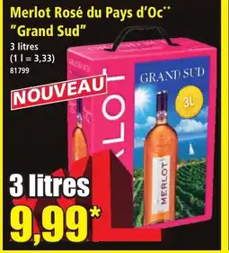 Norma GRAND SUD Merlot Rosé du Pays d'Oc offre