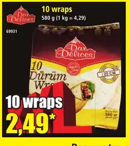 Norma DAR DELICES 10 wraps offre