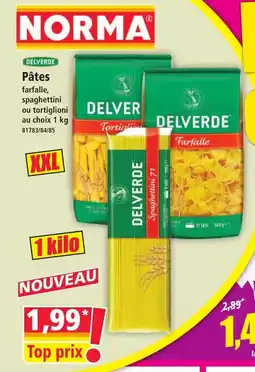 Norma DELVERDE Pâtes offre