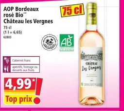Norma AOP Bordeaux rosé Bio Château les Vergnes offre