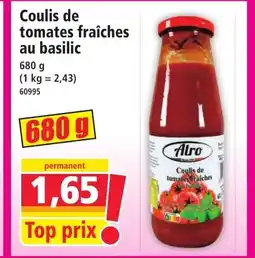 Norma Coulis de tomates fraiches au basilic offre