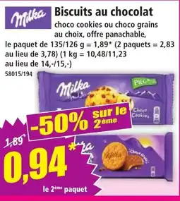 Norma MILKA Biscuits au chocolat offre