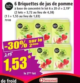 Norma 6 Briquettes de jus de pomme offre