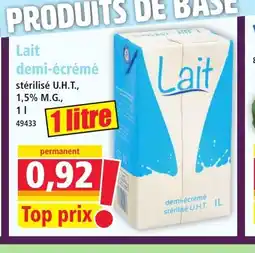 Norma Lait demi-écrémé offre