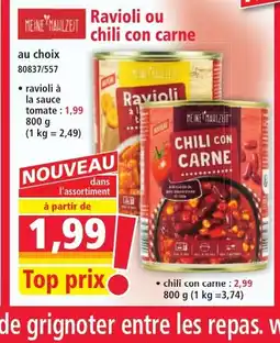 Norma MEINE MAHLZEIT Ravioli ou I chili con carne offre