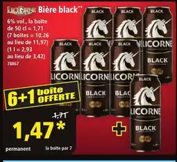 Norma LICORNE Biere black offre