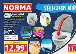 Norma BADCOMFORT Abattant WC en duroplast offre