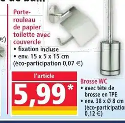 Norma Porte- rouleau de papier toilette avec couvercle offre