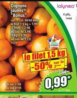 Norma Oignons jaunes Bonus offre