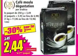 Norma OR BRUN Café moulu dégustation offre