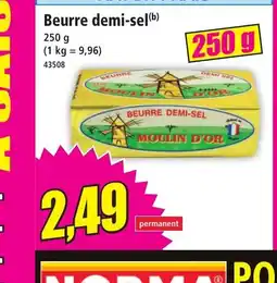 Norma Beurre demi-sel offre