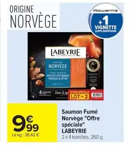 Carrefour Market LABEYRIE Saumon Fumé Norvège Offre spéciale offre