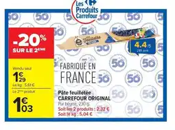 Carrefour Market CARREFOUR ORIGINAL Pâte feuilletée offre
