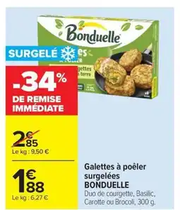 Carrefour Market BONDUELLE Galettes à poêler surgelées offre