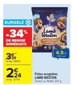 Carrefour Market LAMB WESTON Frites surgelées offre