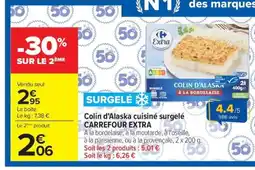 Carrefour Market Colin d'Alaska cuisiné surgelé offre