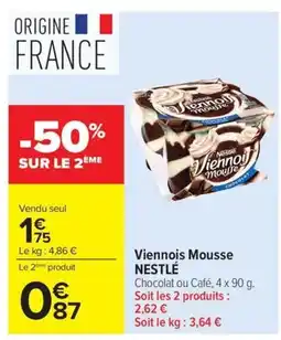 Carrefour Market NESTLÉ Viennois Mousse offre