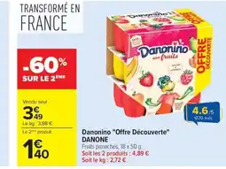 Carrefour Market DANONE Danonino Offre Découverte offre