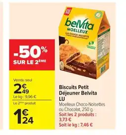 Carrefour Market LU Biscuits Petit Déjeuner Belvita offre