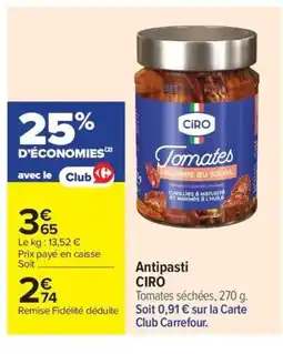 Carrefour Market CIRO Antipasti offre