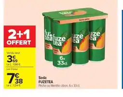 Carrefour Market FUZETEA Soda offre