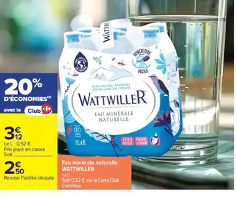 WATTWILLER Eau minérale naturelle