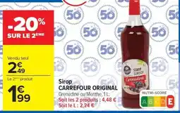 Carrefour Market CARREFOUR ORIGINAL Sirop offre