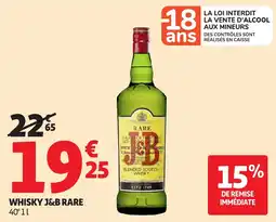 Auchan J&b rare whisky offre
