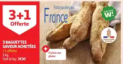 Auchan 3 baguettes saveur offre