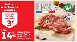 Auchan Viande bovine: basse côte⭑ sans os offre