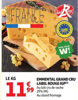 Auchan Emmental grand cru label rouge igp offre