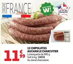 Auchan 12 chipolatas auchan le charcutier offre