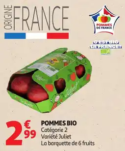 Auchan Pommes bio offre