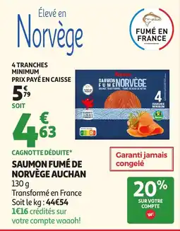 Auchan Auchan Saumon fumé de norvège offre