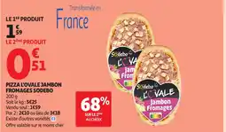 Auchan Sodebo Pizza l'ovale jambon fromages offre