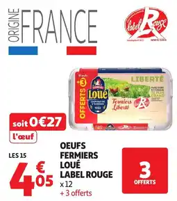Auchan Oeufs fermiers loué label rouge offre