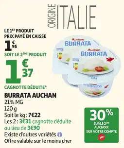 Auchan Auchan Burrata offre
