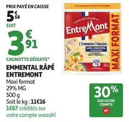 Auchan Entremont Emmental râpé offre