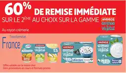 Auchan Andros Gourmand & vegetal sur la gamme offre