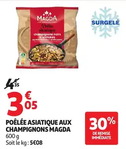 Auchan Magda Poêlée asiatique aux champignons offre