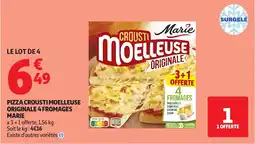 Auchan Marie Pizza crousti moelleuse originale 4 fromages offre