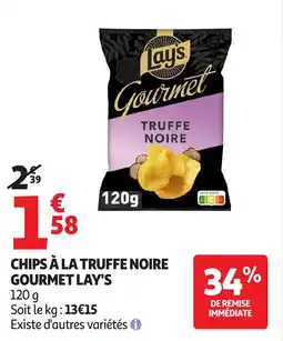 Auchan Lay's Chips à la truffe noire gourmet's offre