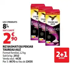 Auchan Taureau Ailé Riz basmati du penjab offre