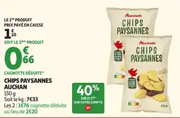 Auchan Auchan Chips paysannes offre