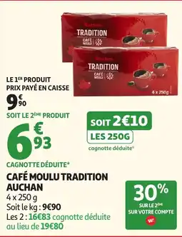 Auchan Auchan Café moulu tradition offre